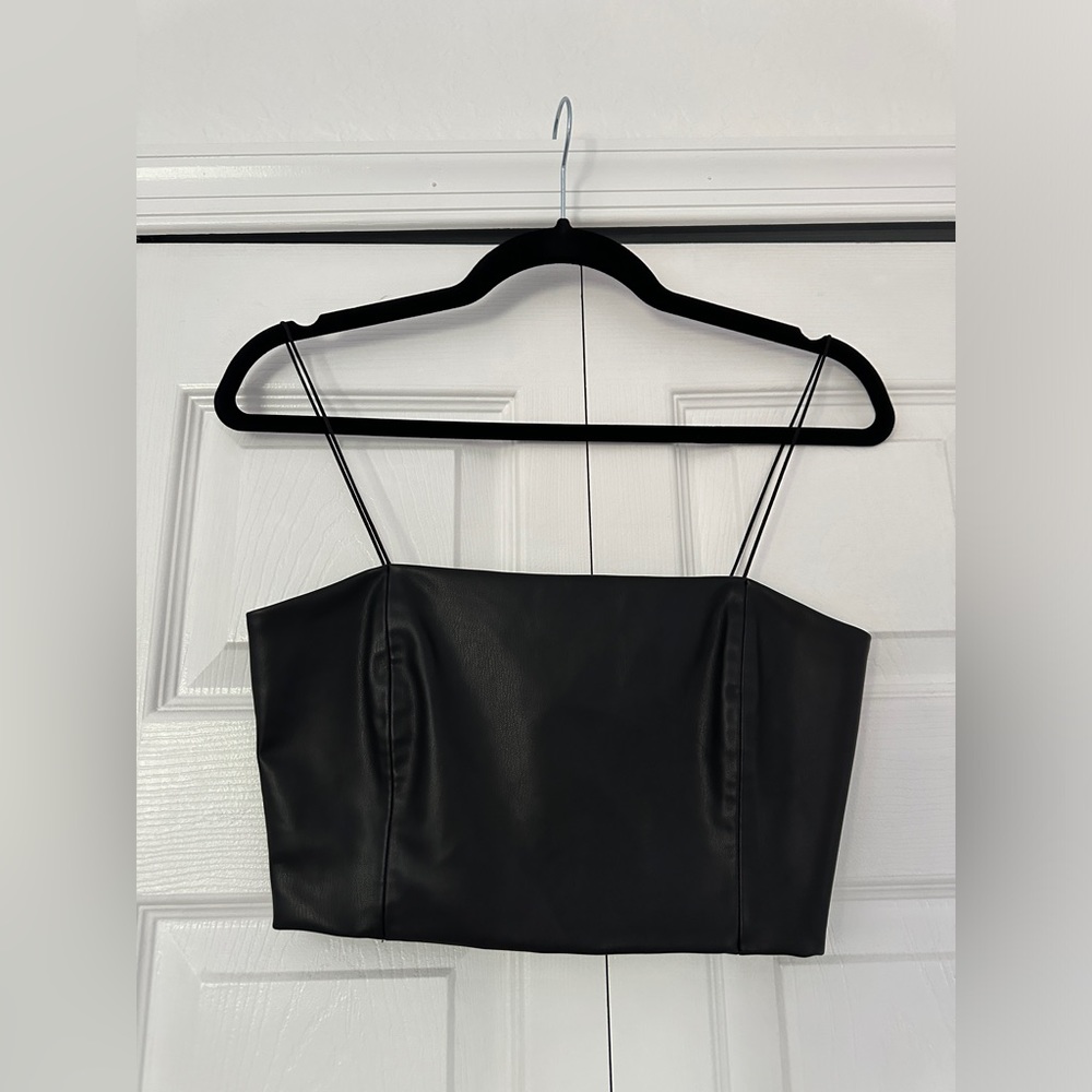 Zara leather crop top - XS
